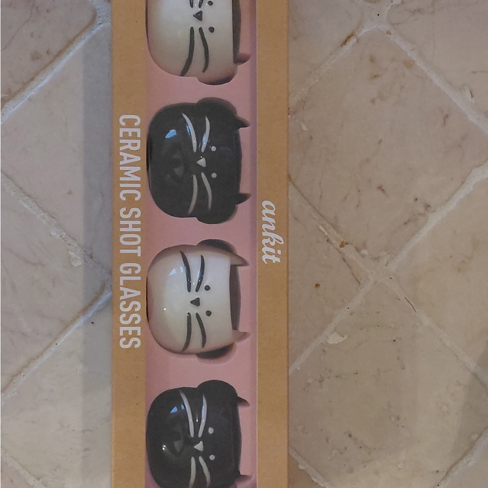 Ankit Ceramic Cat Shot Glasses Set